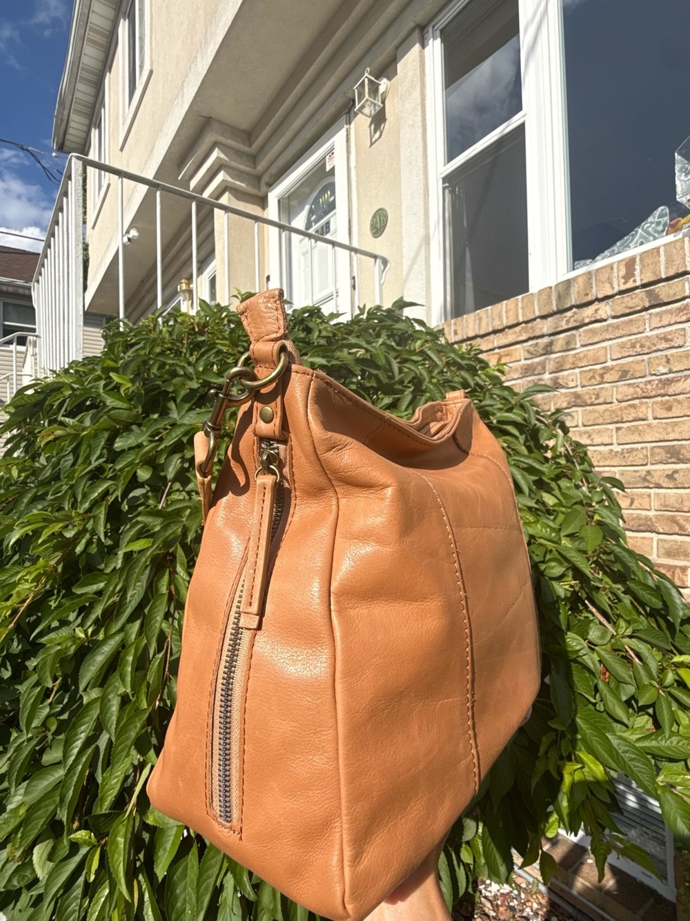 Vintage Y2K American Leather Co Camel Tan Leather Shoulder Hobo Bag EUC - Picture 6 of 7